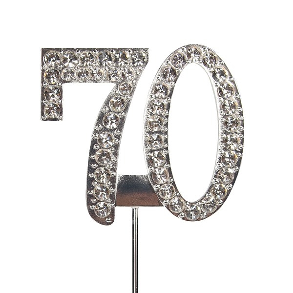 Diamante Number Pic Silver - 70
